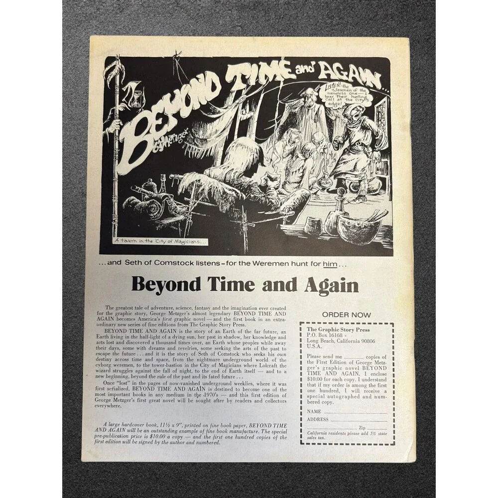 Wonderworld 10 Graphic Story Fanzine 1973 Alex Toth Jon Fury Jack Kirby Fine